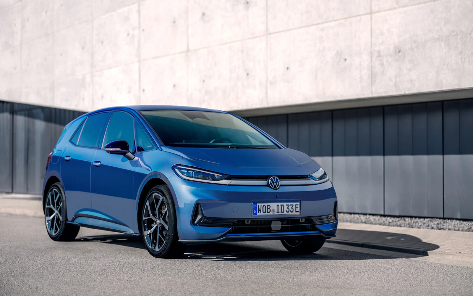 Volkswagen ID.3 foto exterior estática 3/4 azul