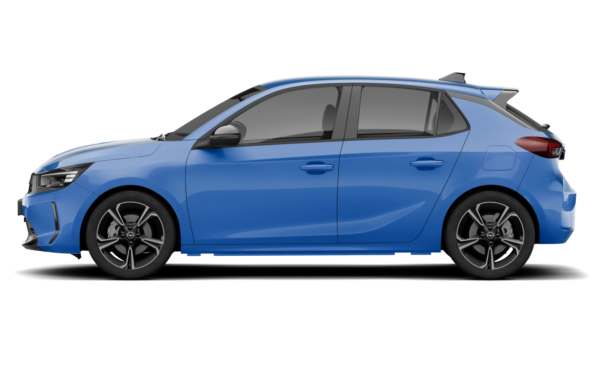 Opel Corsa de perfil, oferta de renting por menos de 300 euros al mes en Carwow